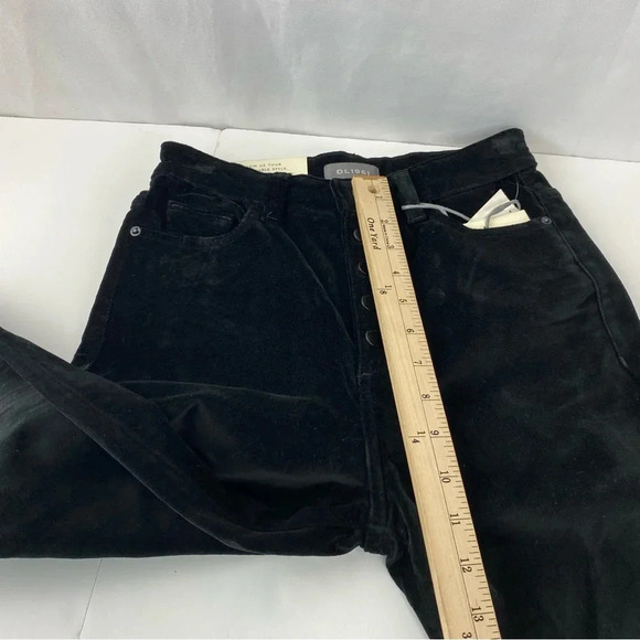 Dl 1961 Womens 25 Black Velvet Chrissy Ultra High Rise Skinny Instasculpt Pants - Picture 9 of 12